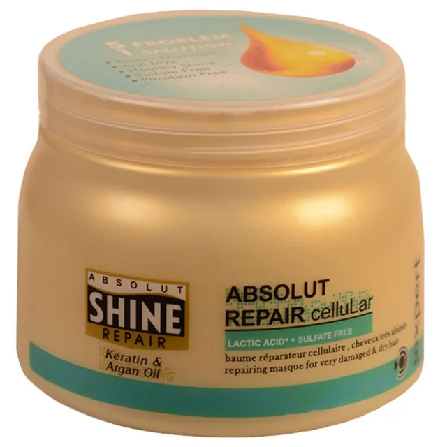 ماسک مو ترمیم کننده ابسلوت شاین مدل Absolut Repair فاقد سولفات حجم 500 میلی لیتر