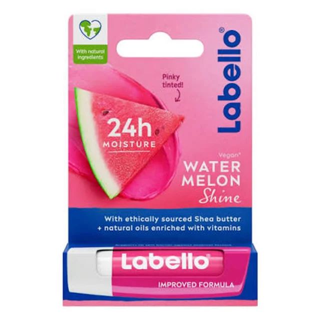 بالم لب لابلو Labello مدل Shine رطوبترسانی ۲۴ ساعته و حاوی ویتامین E با چهار رایحه